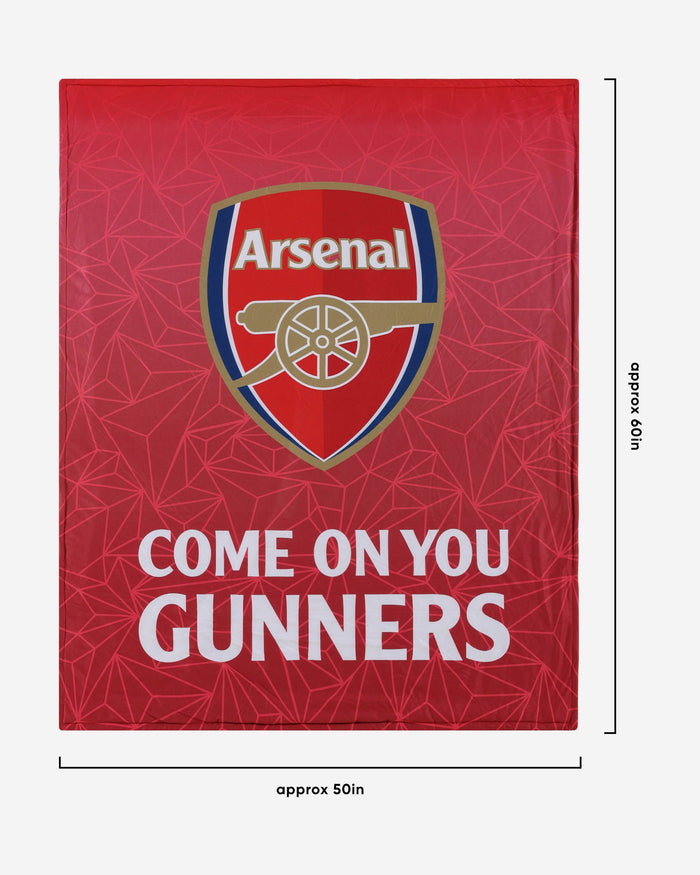 Arsenal FC Slogan Sherpa Plush Throw Blanket FOCO - FOCO.com | UK & IRE