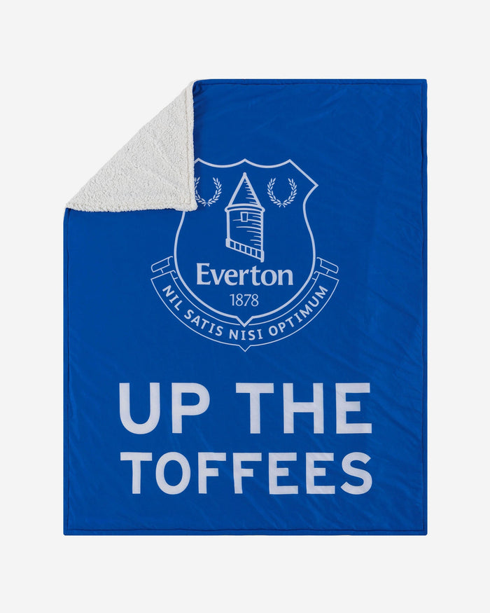 Everton FC Slogan Sherpa Plush Throw Blanket FOCO - FOCO.com | UK & IRE