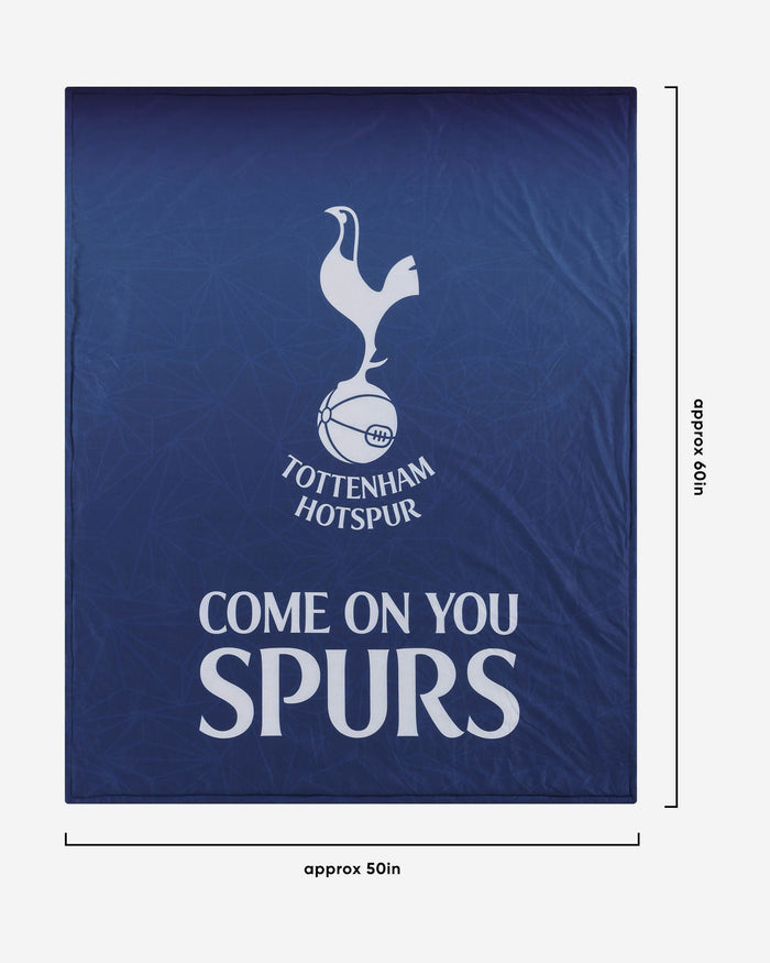 Tottenham Hotspur Slogan Sherpa Plush Throw Blanket FOCO - FOCO.com | UK & IRE