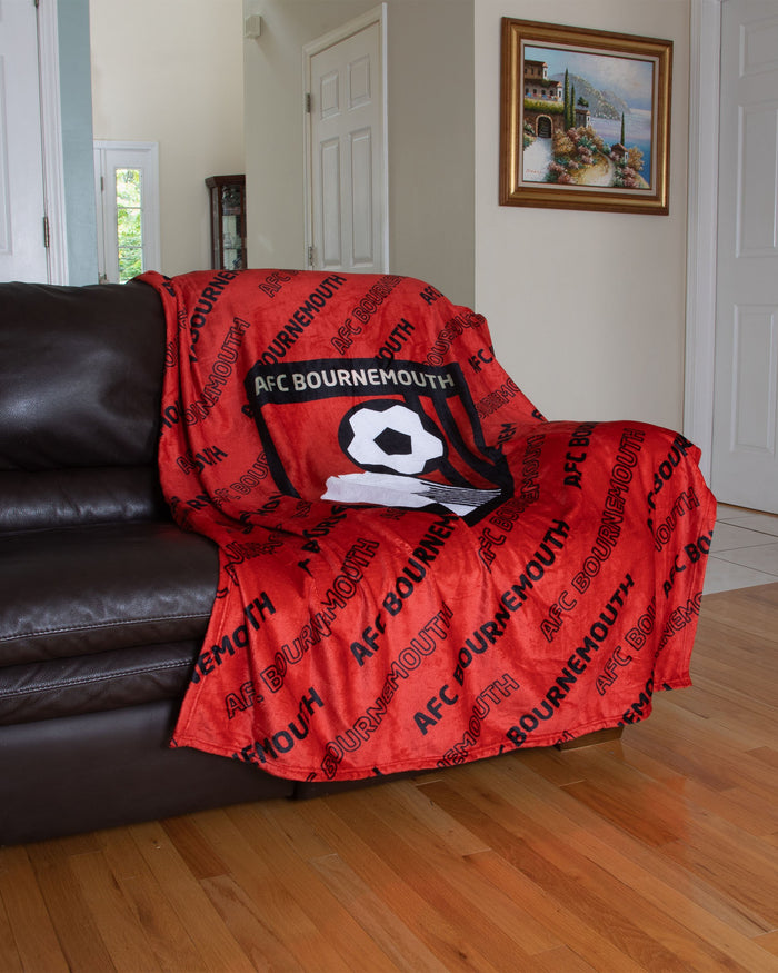 AFC Bournemouth Supreme Slumber Plush Throw Blanket FOCO - FOCO.com | UK & IRE