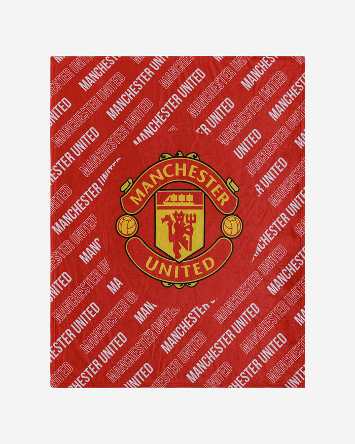 Manchester United FC Supreme Slumber Plush Throw Blanket FOCO - FOCO.com | UK & IRE