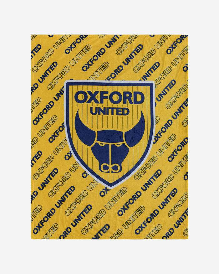Oxford United FC Supreme Slumber Plush Throw Blanket FOCO - FOCO.com | UK & IRE
