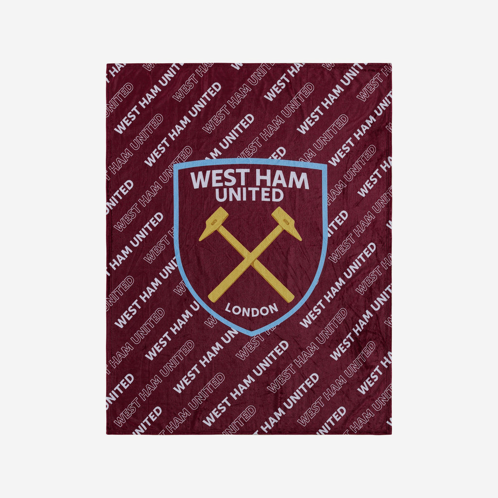 West Ham United FC Supreme Slumber Plush Throw Blanket FOCO - FOCO.com | UK & IRE