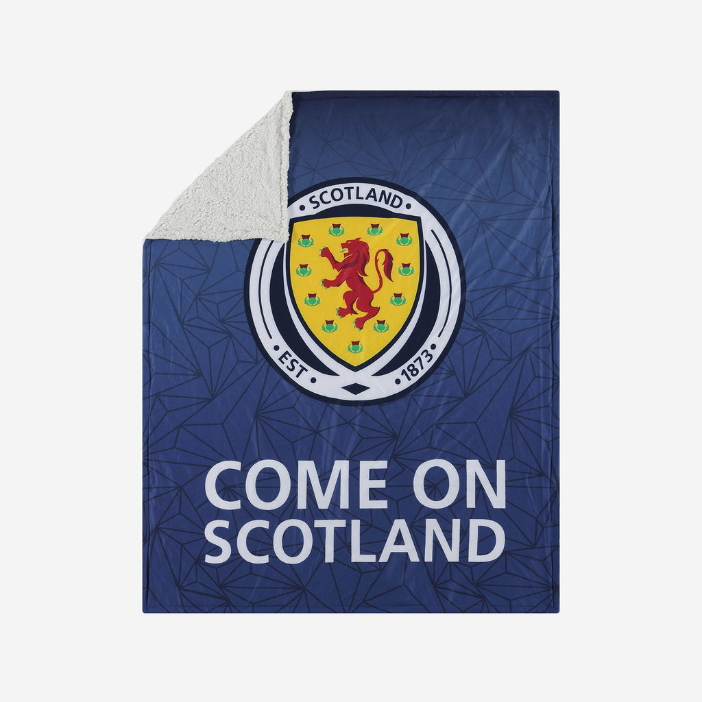 Scotland Slogan Sherpa Plush Throw Blanket FOCO - FOCO.com | UK & IRE