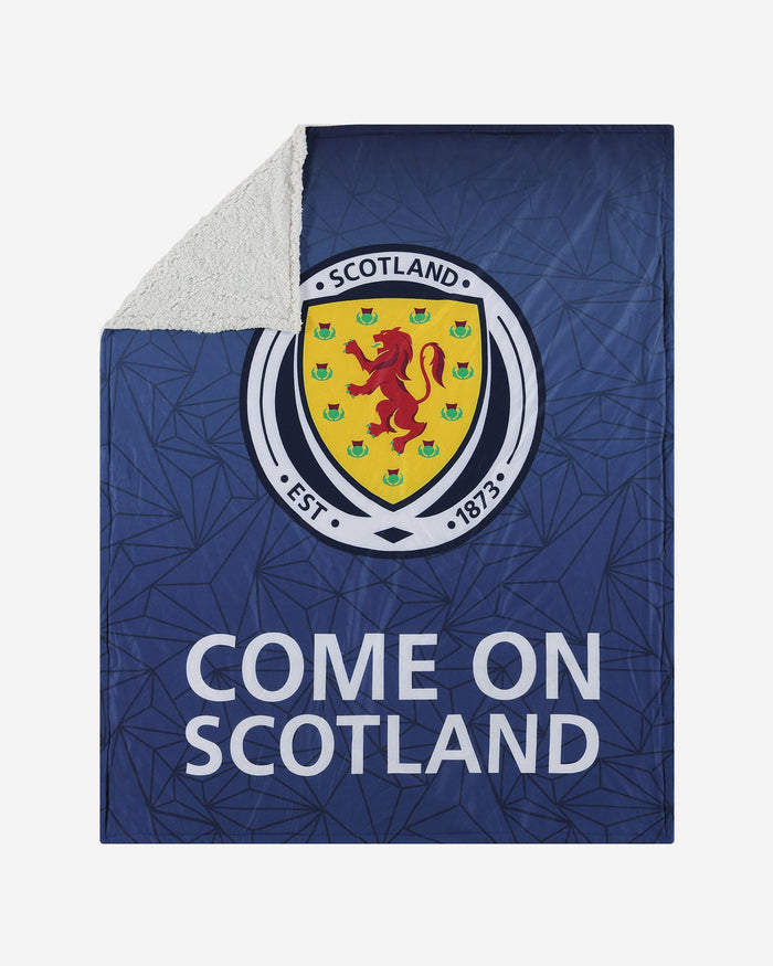 Scotland Slogan Sherpa Plush Throw Blanket FOCO - FOCO.com | UK & IRE