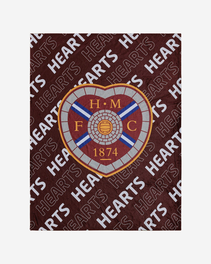 Heart Of Midlothian FC Supreme Slumber Plush Throw Blanket FOCO - FOCO.com | UK & IRE