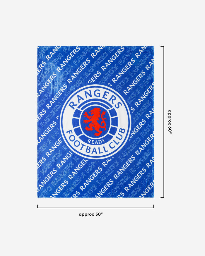 Rangers FC Supreme Slumber Throw Blanket FOCO - FOCO.com | UK & IRE