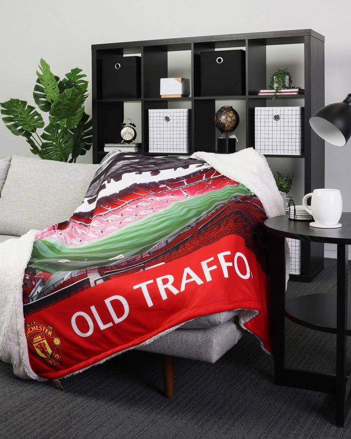 Manchester United FC Stadium Digital Print Blanket FOCO - FOCO.com | UK & IRE