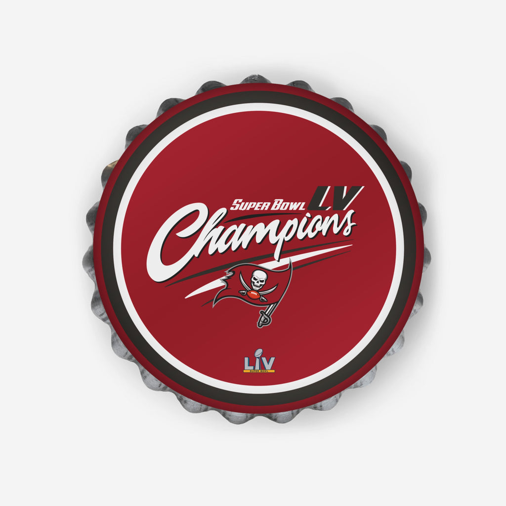 Tampa Bay Buccaneers Super Bowl LV Champions Bottlecap Wall Sign FOCO - FOCO.com | UK & IRE