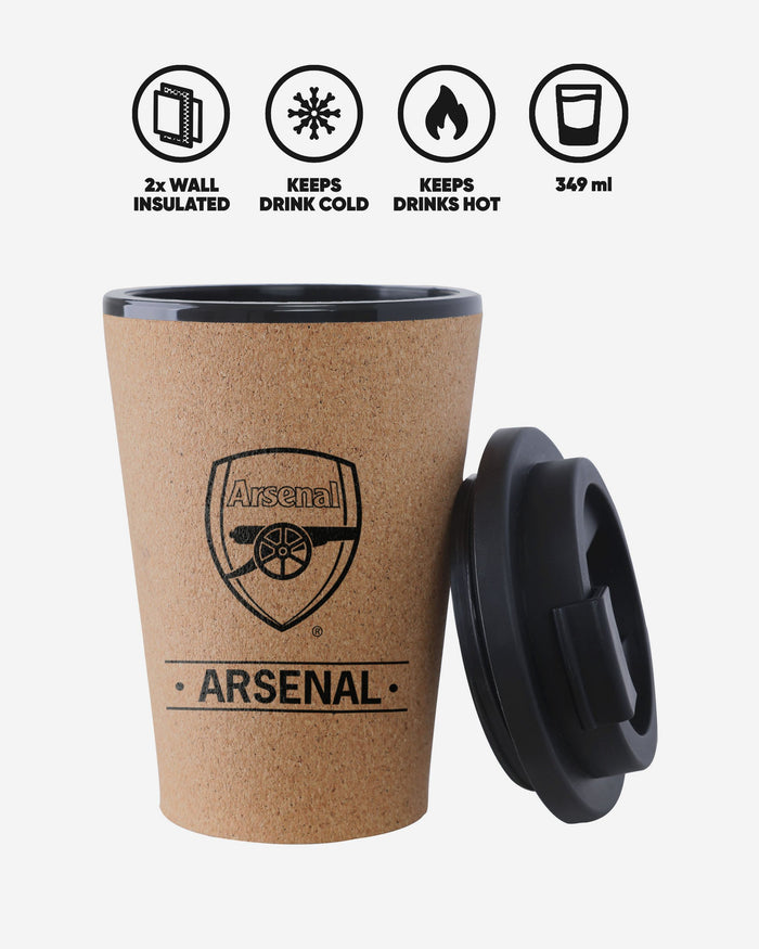Arsenal FC 350 mL Cork Travel Mug FOCO - FOCO.com | UK & IRE