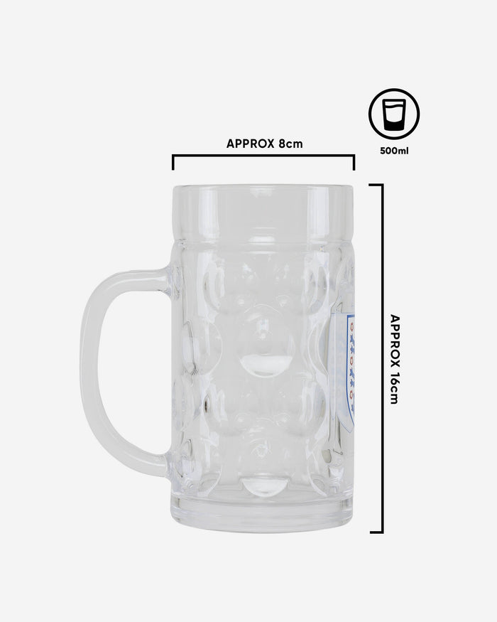 England 500ml Dimple Stein Glass FOCO - FOCO.com | UK & IRE