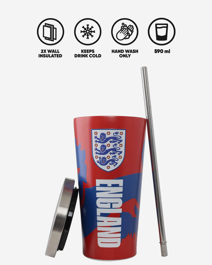 England Digital Print Cup And Straw FOCO - FOCO.com | UK & IRE