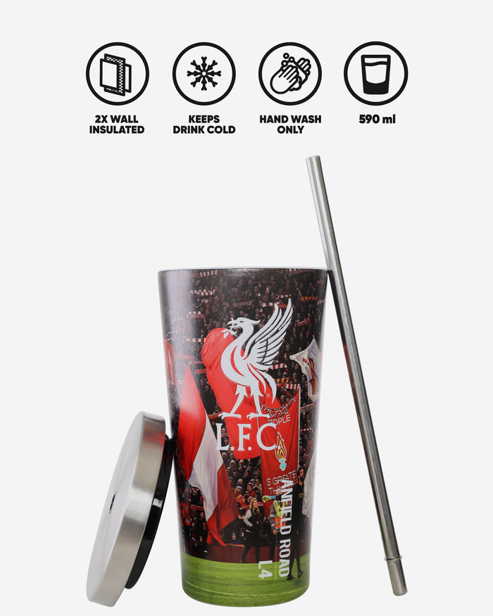 Liverpool FC Digital Print Stadium Cup And Straw FOCO - FOCO.com | UK & IRE