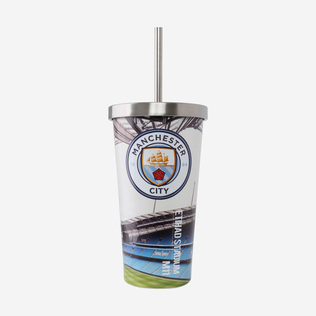 Manchester City FC Digital Print Stadium Cup And Straw FOCO - FOCO.com | UK & IRE