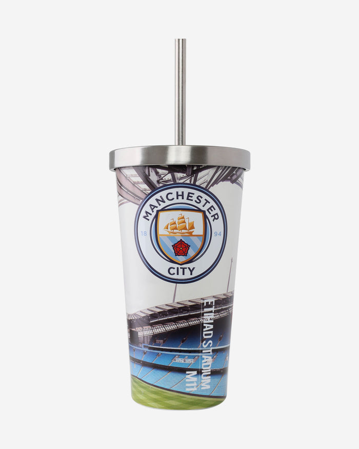 Manchester City FC Digital Print Stadium Cup And Straw FOCO - FOCO.com | UK & IRE
