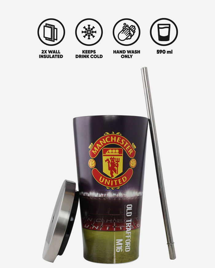 Manchester United FC Digital Print Stadium Cup And Straw FOCO - FOCO.com | UK & IRE