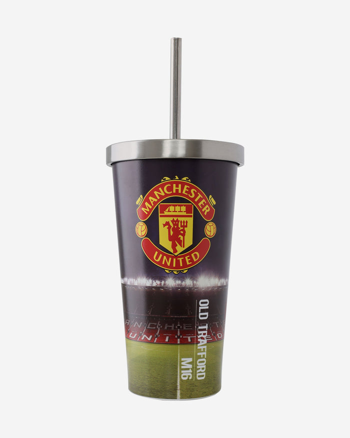 Manchester United FC Digital Print Stadium Cup And Straw FOCO - FOCO.com | UK & IRE