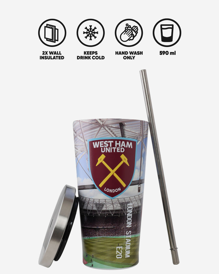 West Ham United FC Digital Print Stadium Cup And Straw FOCO - FOCO.com | UK & IRE