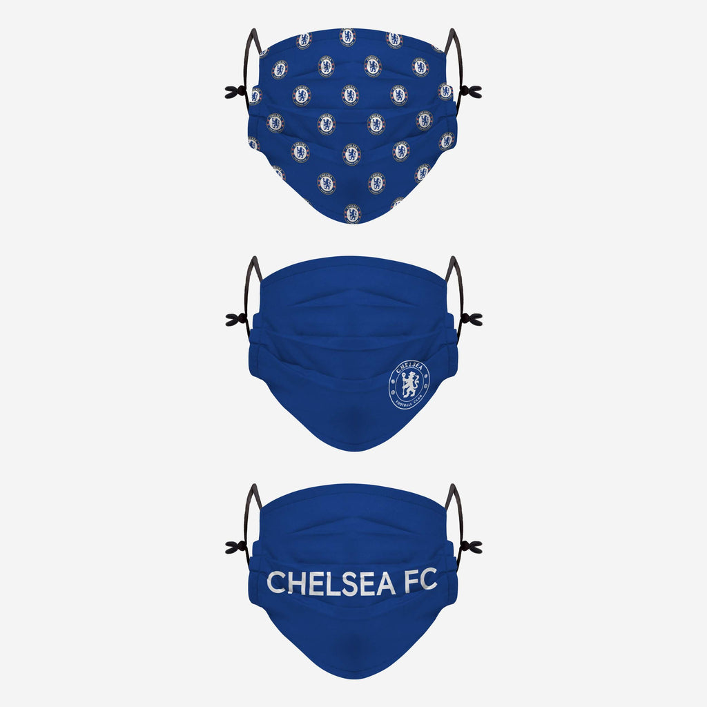 Chelsea FC 3 Pack Pleated Face Cover FOCO - FOCO.com | UK & IRE