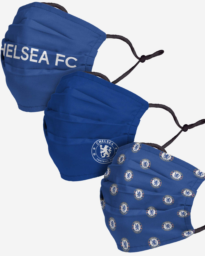 Chelsea FC 3 Pack Pleated Face Cover FOCO - FOCO.com | UK & IRE