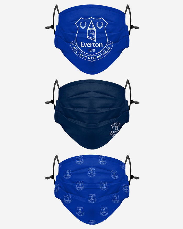Everton FC Pleated 3 Pack Face Cover FOCO - FOCO.com | UK & IRE
