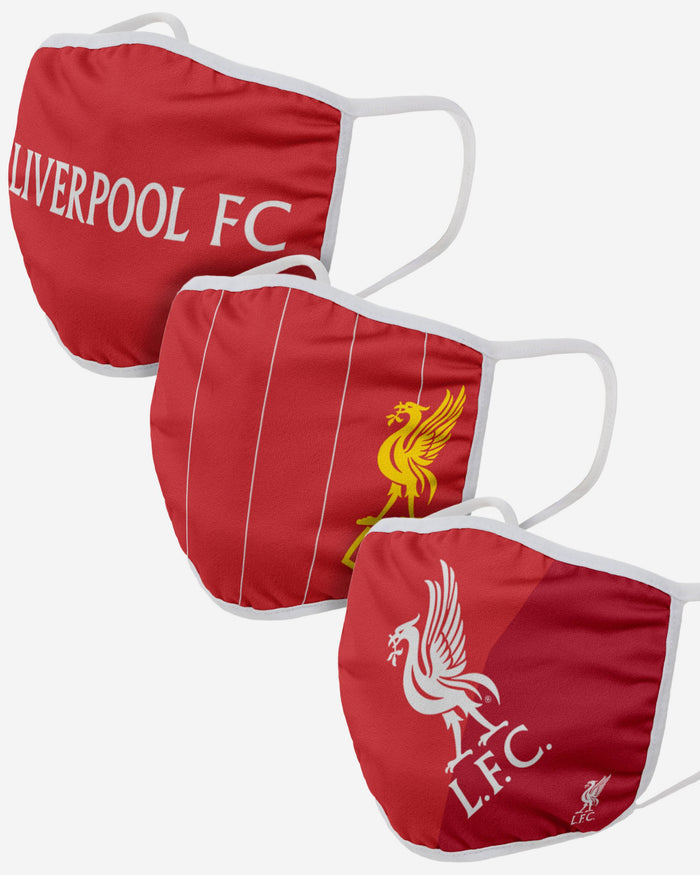 Liverpool FC 3 Pack Face Cover FOCO Adult - FOCO.com | UK & IRE