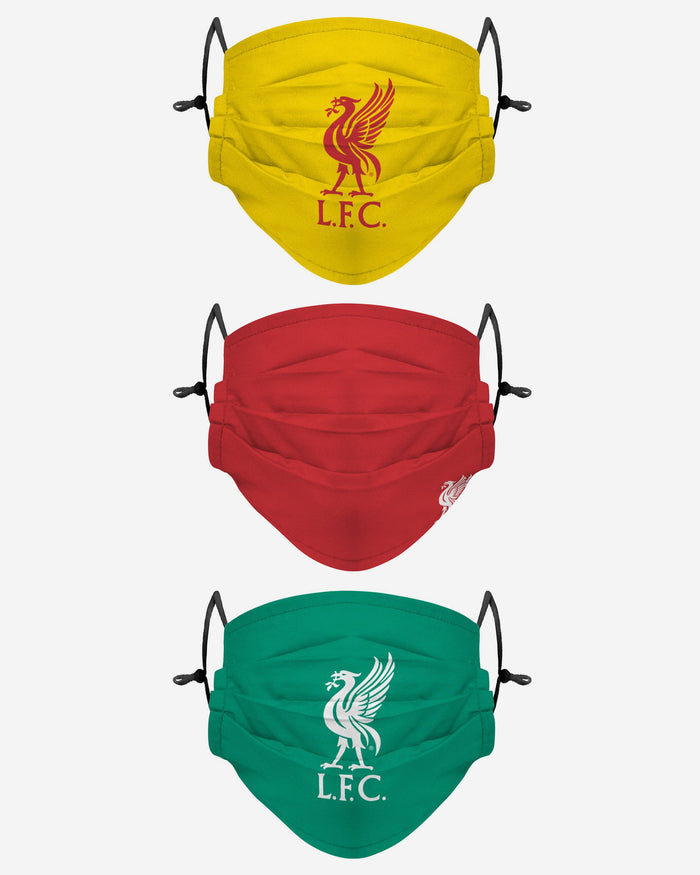 Liverpool FC 3 Pack Pleated Face Cover FOCO - FOCO.com | UK & IRE
