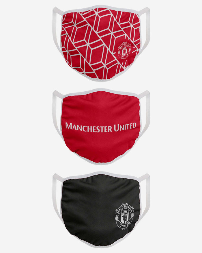 Manchester United FC 3 Pack Printed Face Cover FOCO - FOCO.com | UK & IRE