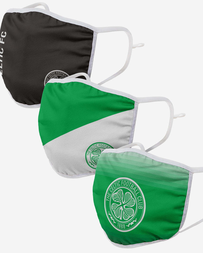 Celtic FC 3 Pack Adjustable Printed Face Cover FOCO - FOCO.com | UK & IRE