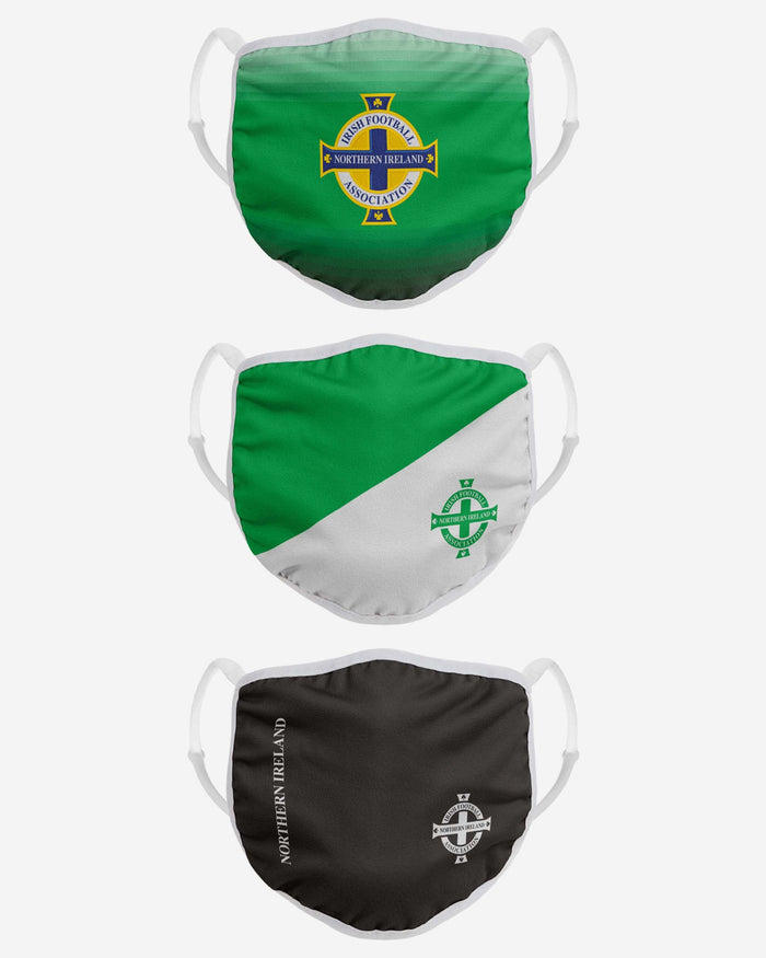 Northern Ireland 3 Pack Adjustable Printed Face Cover FOCO - FOCO.com | UK & IRE