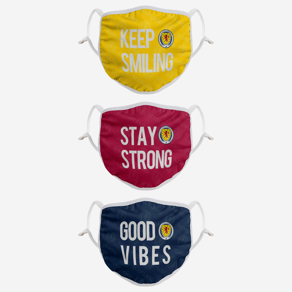 Scotland Positive Slogan 3 Pack Face Cover FOCO - FOCO.com | UK & IRE