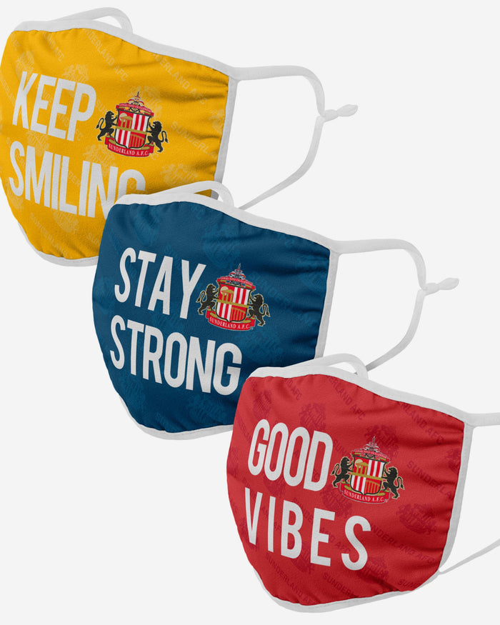 Sunderland AFC Positive Slogan 3 Pack Face Cover FOCO - FOCO.com | UK & IRE