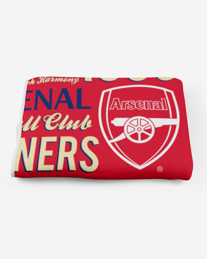 Arsenal FC Sherpa Fleece Blanket FOCO - FOCO.com | UK & IRE