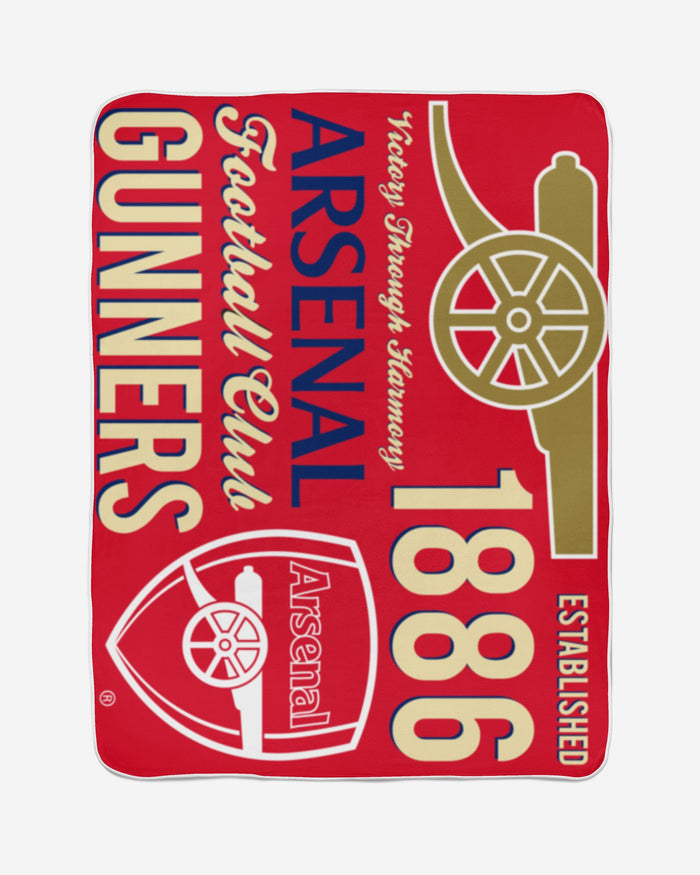 Arsenal FC Sherpa Fleece Blanket FOCO - FOCO.com | UK & IRE