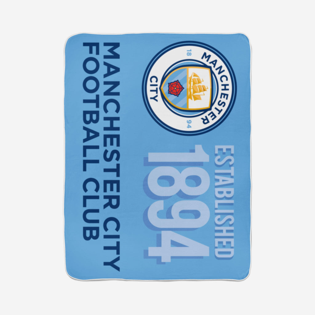 Manchester City FC Sherpa Fleece Blanket FOCO - FOCO.com | UK & IRE