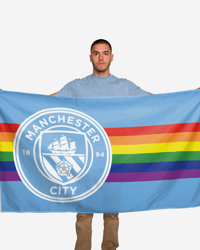 Manchester City FC Rainbow 5x3 Flag FOCO - FOCO.com | UK & IRE