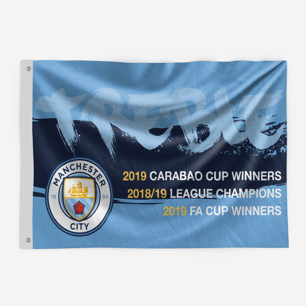 Manchester City FC 2018-19 Treble Winners 5 x 3 Flag FOCO - FOCO.com | UK & IRE