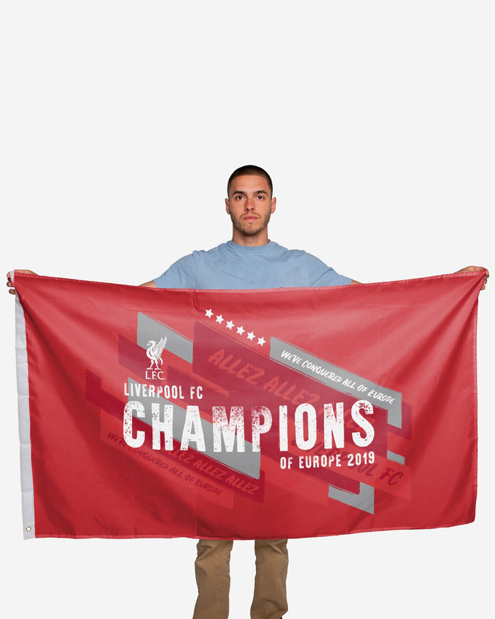 Liverpool FC 2018-19 Champions 5 x 3 Red Flag FOCO - FOCO.com | UK & IRE