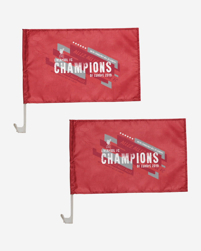 Liverpool FC 2018-19 Champions 2 Pack Car Flag FOCO - FOCO.com | UK & IRE