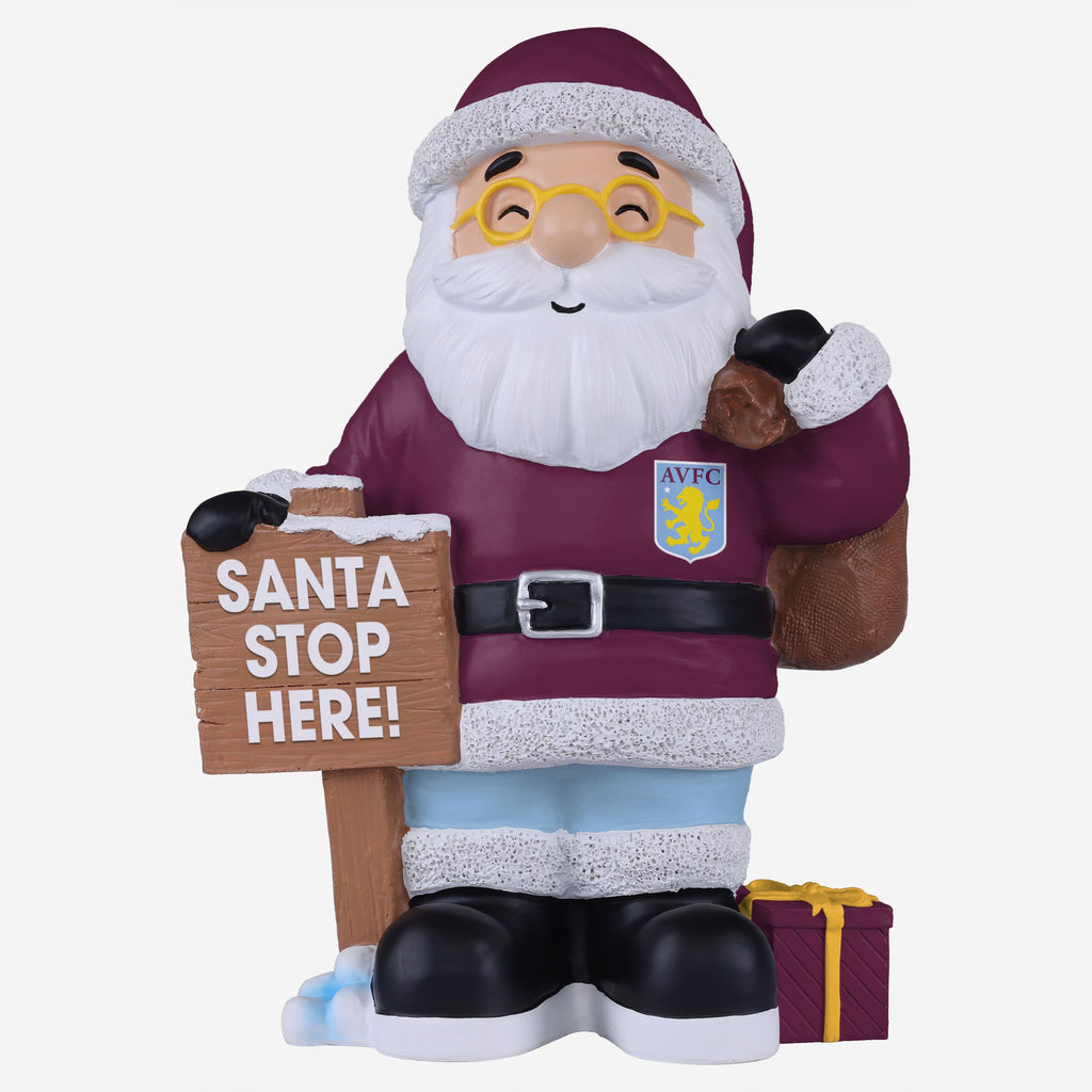Aston Villa FC Santa Stop Here Gnome FOCO - FOCO.com | UK & IRE