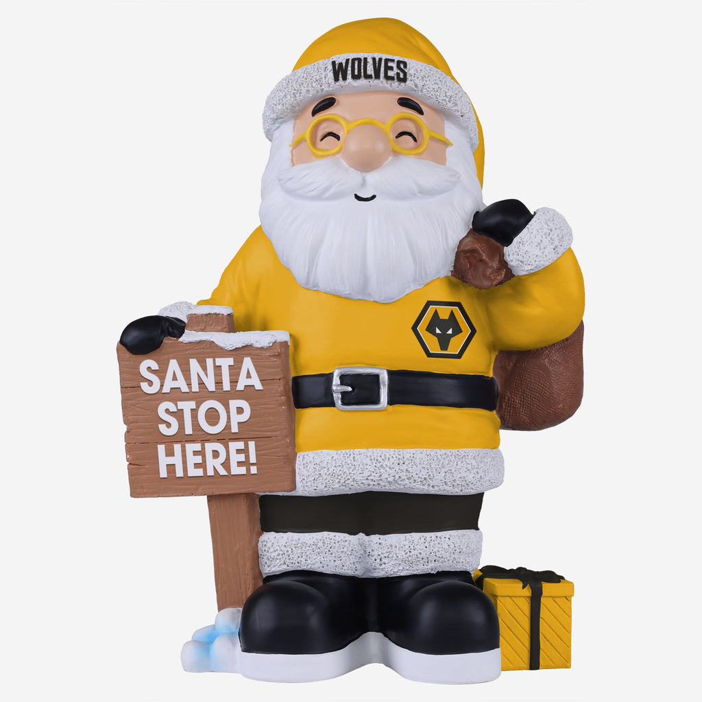 Wolverhampton Wanderers FC Santa Stop Here Gnome FOCO - FOCO.com | UK & IRE