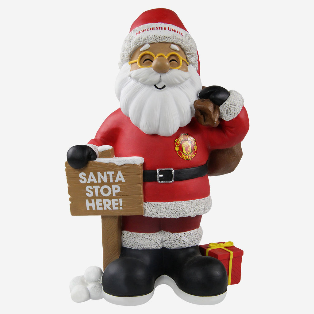 Manchester United FC Santa Stop Here Gnome FOCO - FOCO.com | UK & IRE