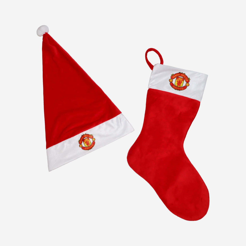 Manchester United FC Santa Hat & Stocking Set FOCO - FOCO.com | UK & IRE
