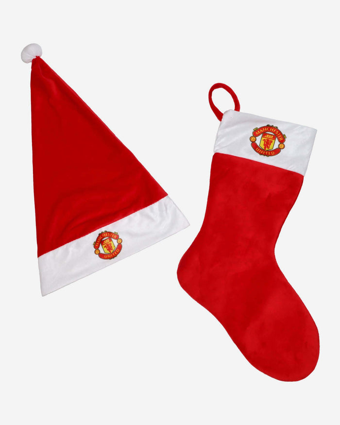 Manchester United FC Santa Hat & Stocking Set FOCO - FOCO.com | UK & IRE