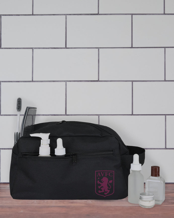 Aston Villa FC Black Recycled Toiletry Bag FOCO - FOCO.com | UK & IRE