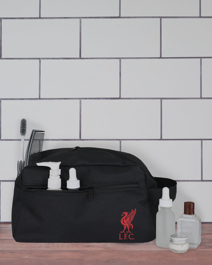 Liverpool FC Black Recycled Toiletry Bag FOCO - FOCO.com | UK & IRE