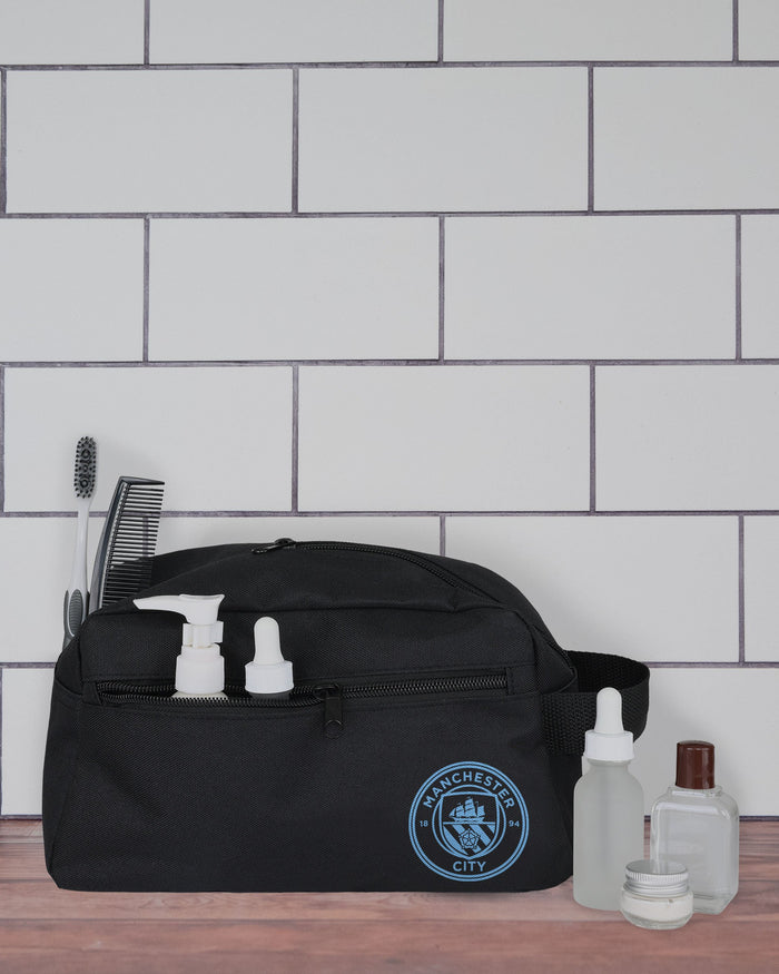 Manchester City FC Black Recycled Toiletry Bag FOCO - FOCO.com | UK & IRE