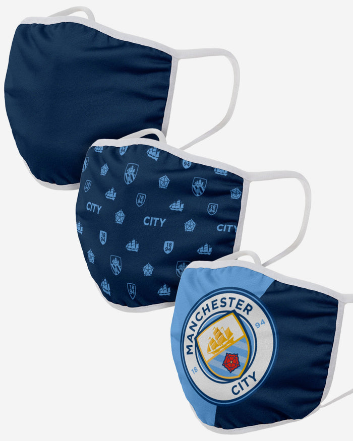 Manchester City FC 3 Pack Face Cover FOCO Adult - FOCO.com | UK & IRE
