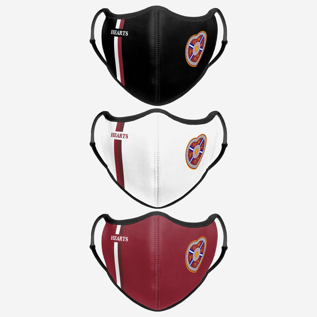 Heart of Midlothian FC Sport 3 Pack Face Cover FOCO - FOCO.com | UK & IRE