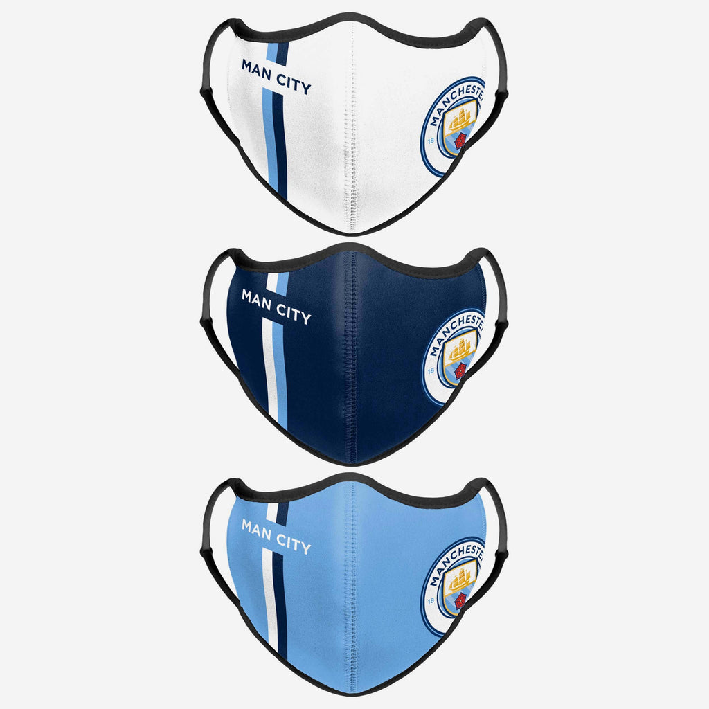 Manchester City FC Sport 3 Pack Face Cover FOCO - FOCO.com | UK & IRE